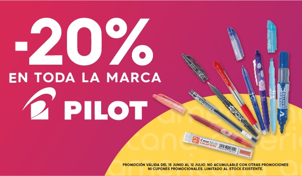 -20% en toda la marca Pilot